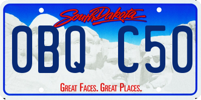 SD license plate 0BQC50