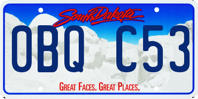 SD license plate 0BQC53
