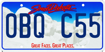 SD license plate 0BQC55