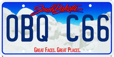 SD license plate 0BQC66