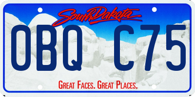 SD license plate 0BQC75