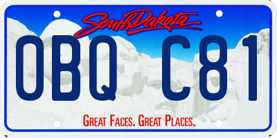 SD license plate 0BQC81
