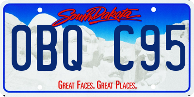 SD license plate 0BQC95