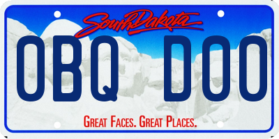 SD license plate 0BQD00