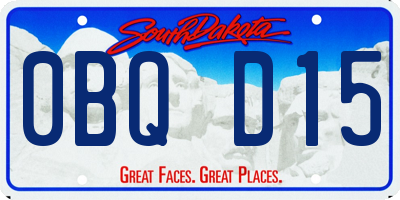 SD license plate 0BQD15