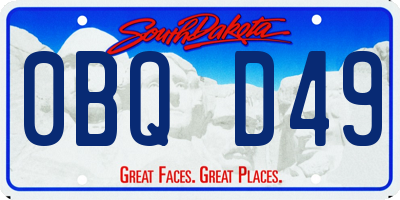 SD license plate 0BQD49