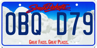 SD license plate 0BQD79