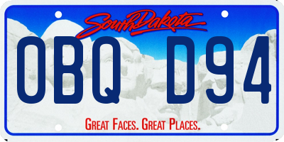 SD license plate 0BQD94