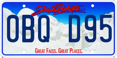 SD license plate 0BQD95