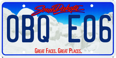 SD license plate 0BQE06