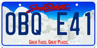 SD license plate 0BQE41