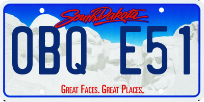 SD license plate 0BQE51