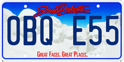 SD license plate 0BQE55
