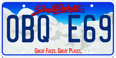 SD license plate 0BQE69