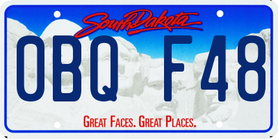 SD license plate 0BQF48
