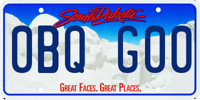 SD license plate 0BQG00