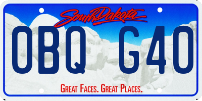 SD license plate 0BQG40