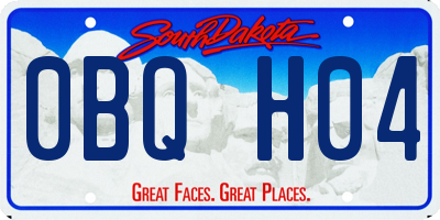 SD license plate 0BQH04