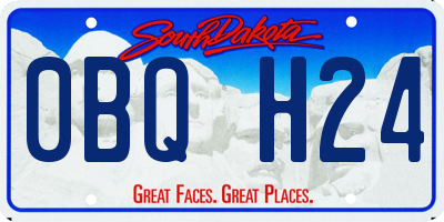 SD license plate 0BQH24