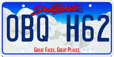 SD license plate 0BQH62
