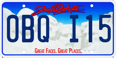 SD license plate 0BQI15