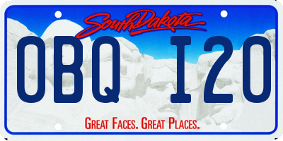 SD license plate 0BQI20