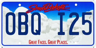SD license plate 0BQI25