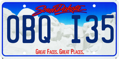 SD license plate 0BQI35