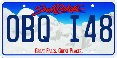 SD license plate 0BQI48
