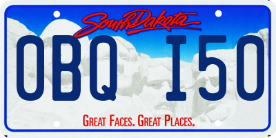 SD license plate 0BQI50