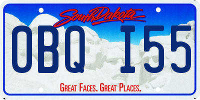 SD license plate 0BQI55