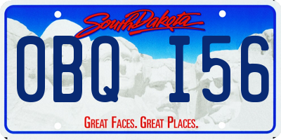 SD license plate 0BQI56