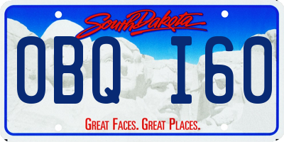 SD license plate 0BQI60