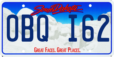 SD license plate 0BQI62