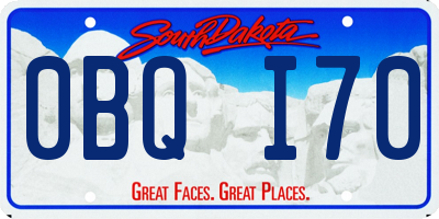 SD license plate 0BQI70