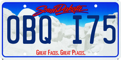 SD license plate 0BQI75