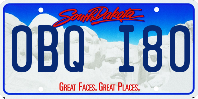 SD license plate 0BQI80