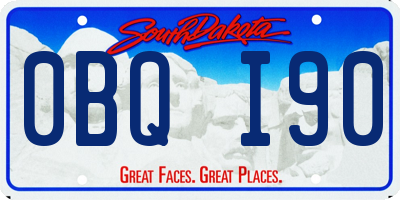 SD license plate 0BQI90