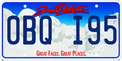 SD license plate 0BQI95