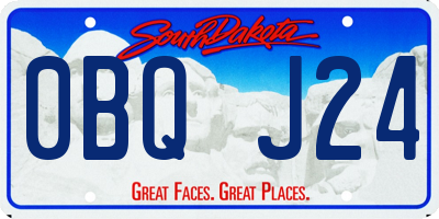 SD license plate 0BQJ24