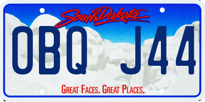 SD license plate 0BQJ44