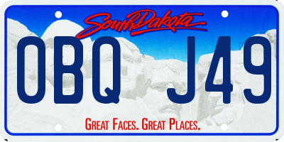 SD license plate 0BQJ49
