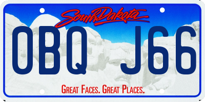 SD license plate 0BQJ66