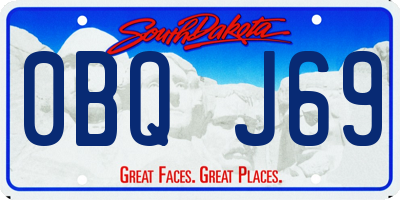 SD license plate 0BQJ69