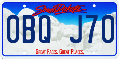 SD license plate 0BQJ70