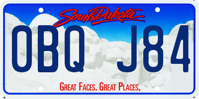 SD license plate 0BQJ84