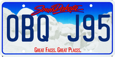 SD license plate 0BQJ95