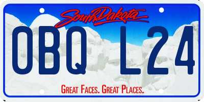 SD license plate 0BQL24