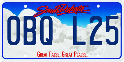 SD license plate 0BQL25