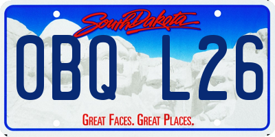 SD license plate 0BQL26